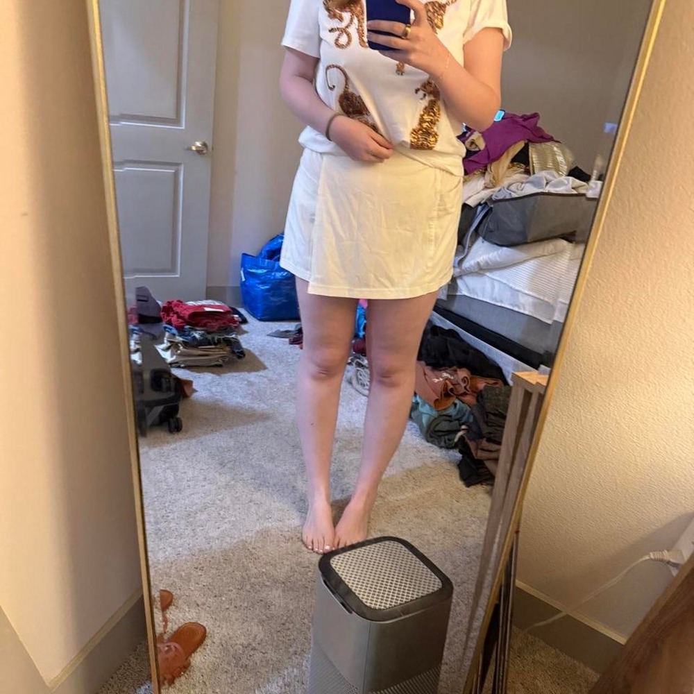 White Zella mini athletic skort